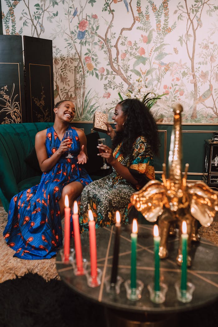 3 Women Sitting on Couch